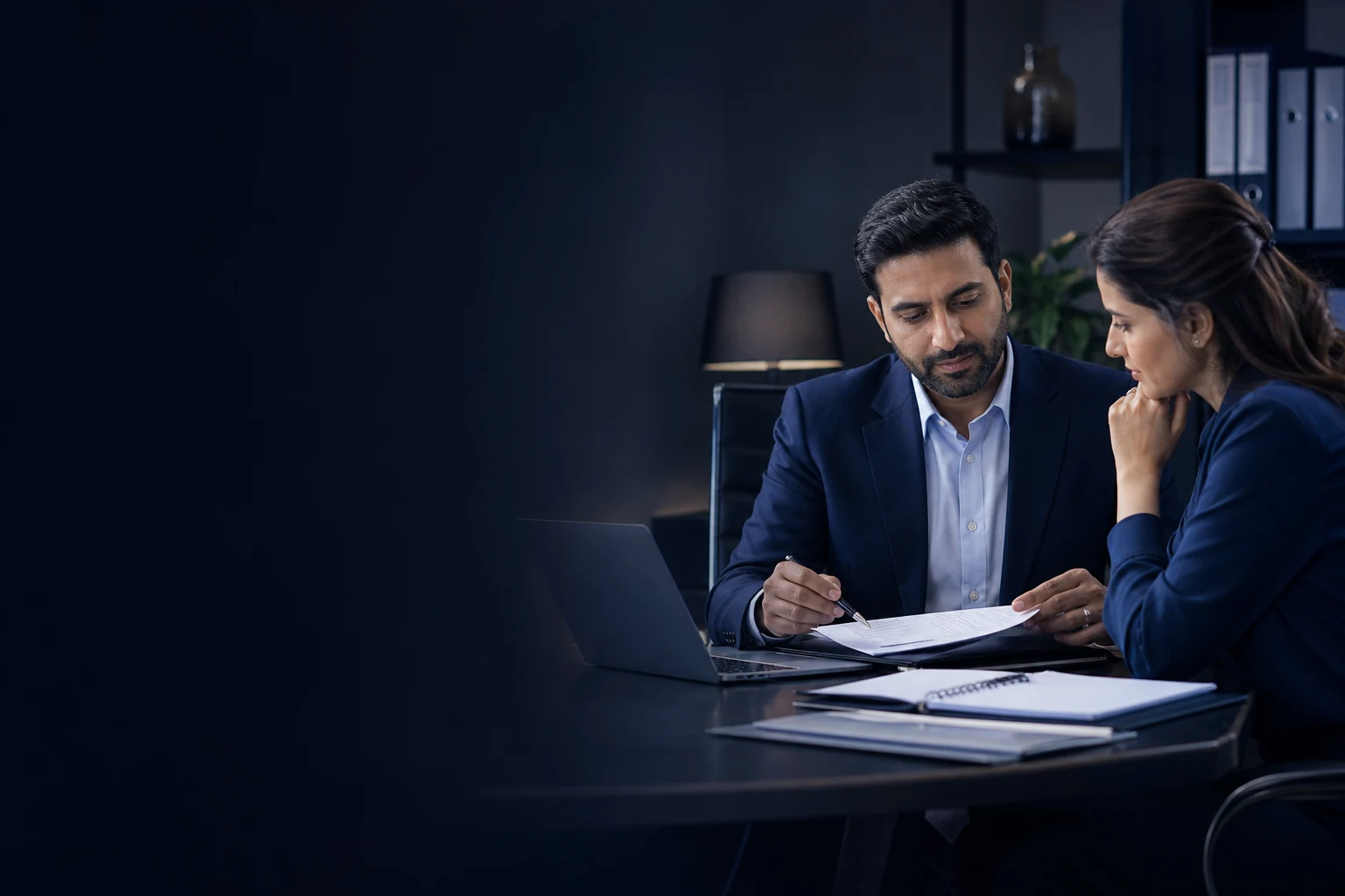 Customer resolution specialists reviewing a service concern carefully